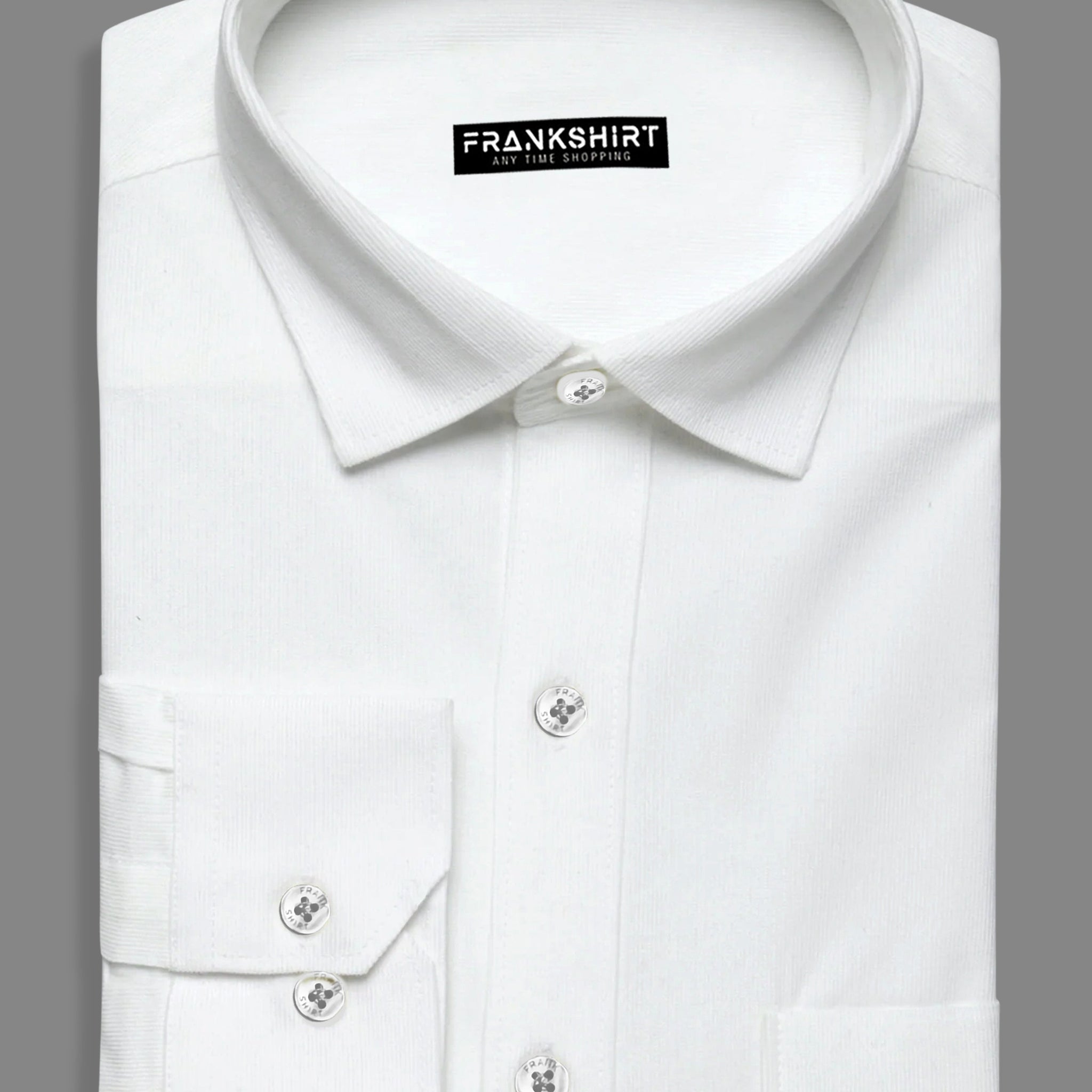 Cord White I Formal Shirt I Regular Fit I 100% Cotton Shirt