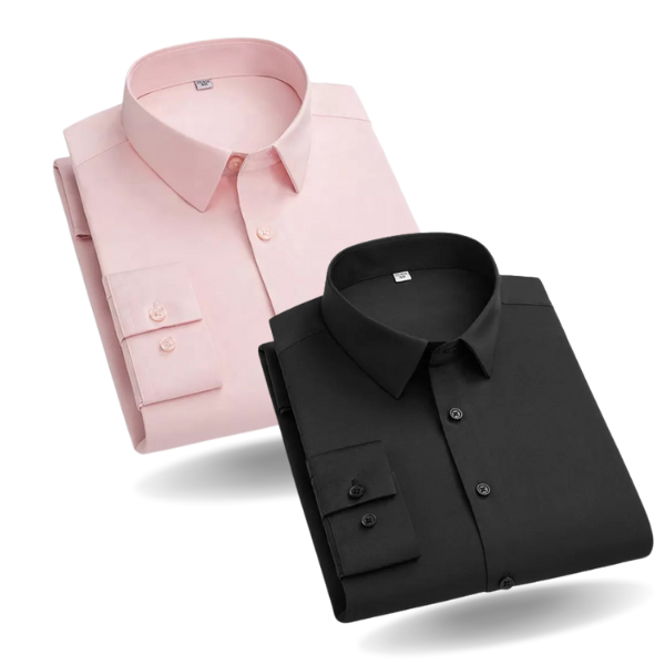 Combo of 2 Cotton Shirt for Man (Pink and Black)