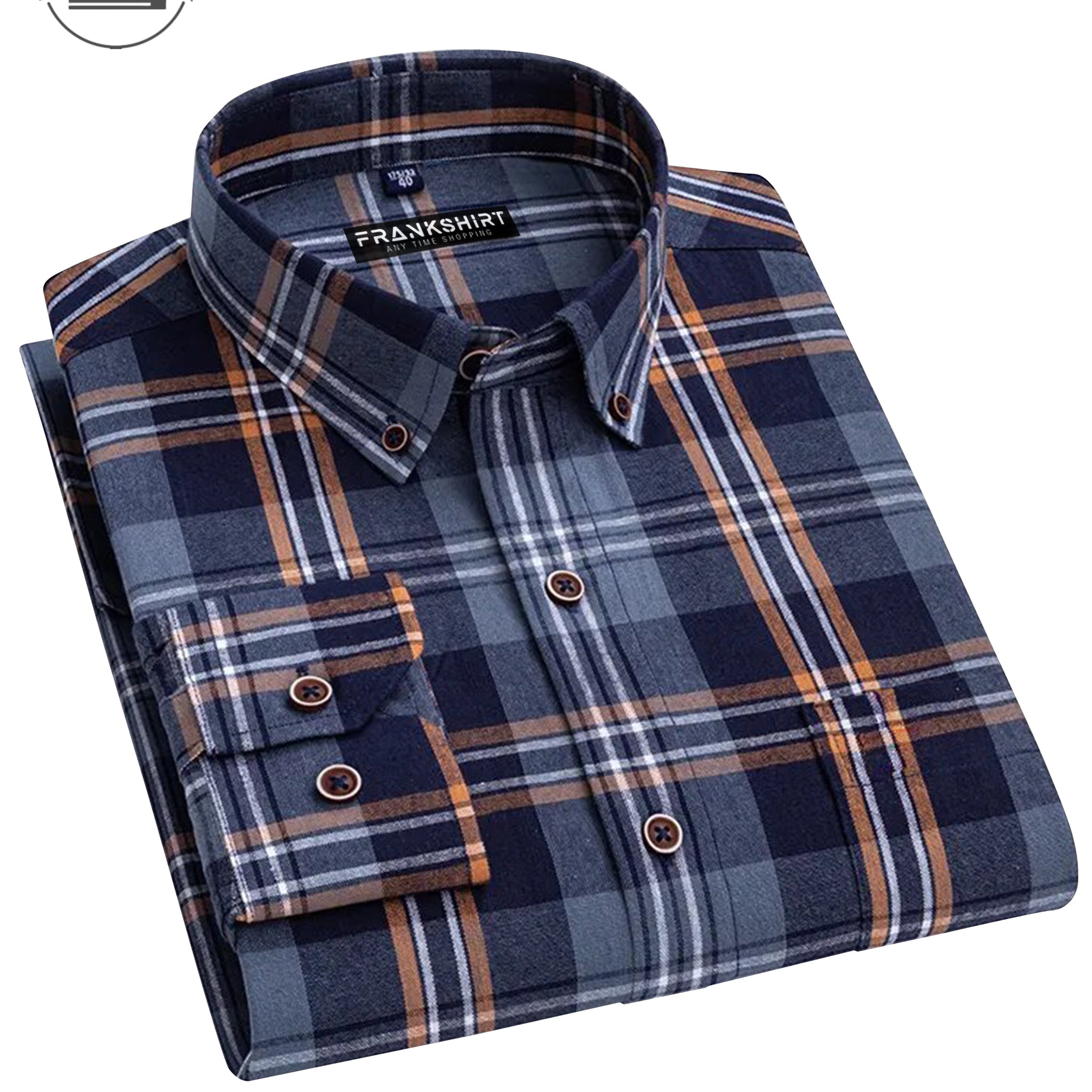 Blue and Grey Check I Regular Fit I 100% Cotton Shirt