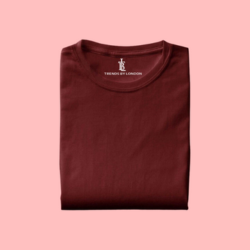 Half Sleeves 180 GSM T-Shirts for Men Cotton (Maroon)