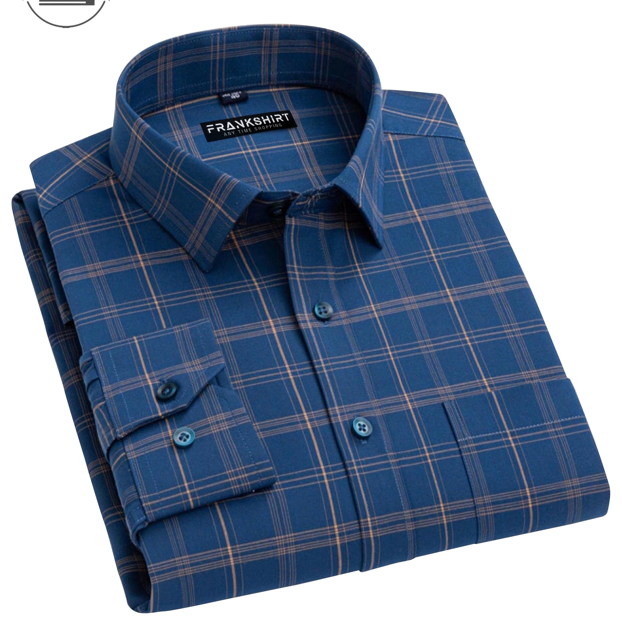 Green and Golden Check I Regular Fit I 100% Cotton Shirt