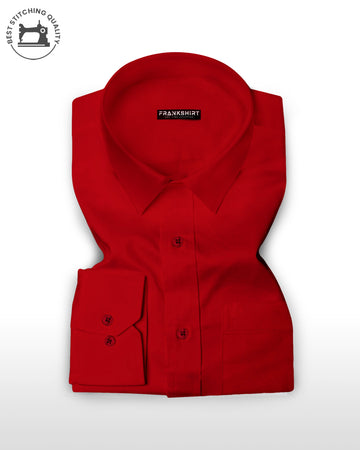 Blood Red I Red Color I Formal Shirt I Regular Fit I 100% Cotton Shirt