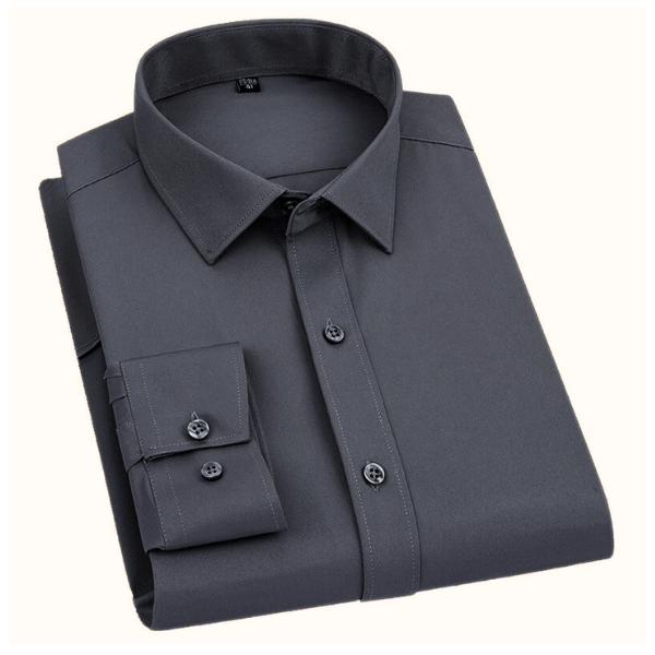 FashionBaazaar Classic Pure Cotton Blend Solid Dark Grey Shirt