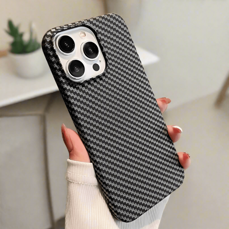 Carbon Fiber Texture hard slim Phone Back case for Apple iPhone