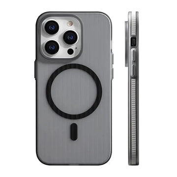 Fluted Texture MagSafe Matte Phone Back Case for Apple iPhone