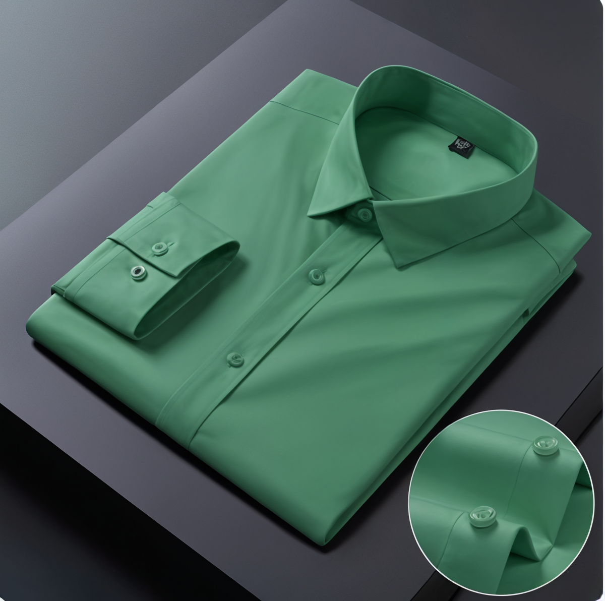 Premium Cotton Solid Shirt for Man (Green)