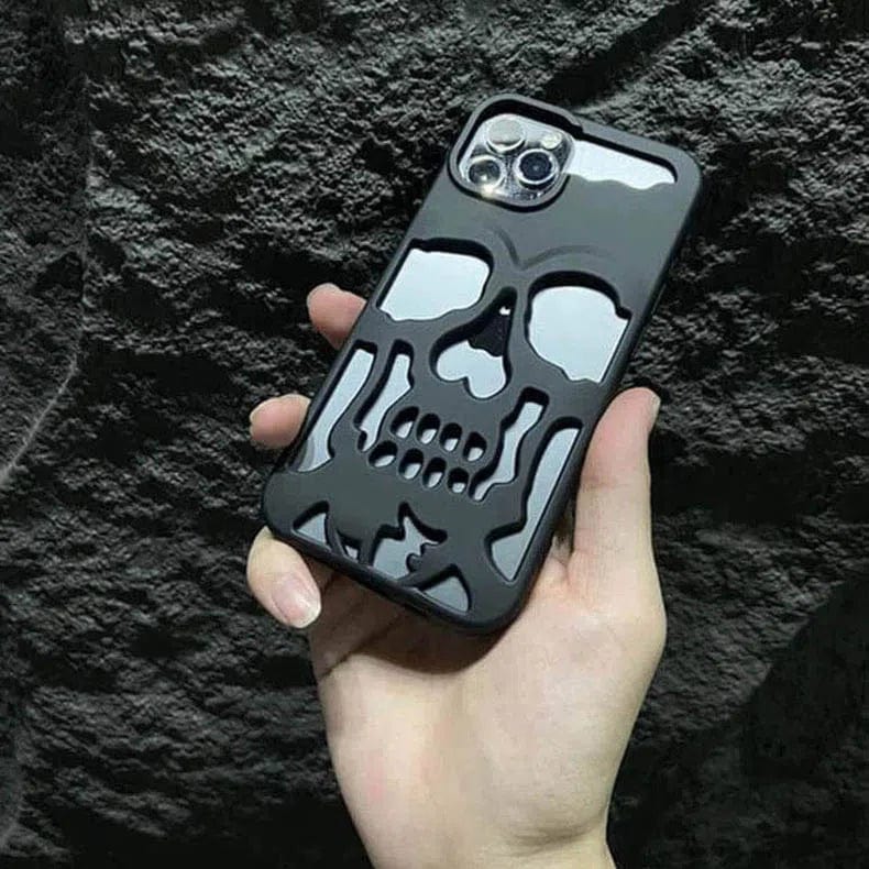 Hollow Skull Design Soft Phone Back Case for Apple iPhone