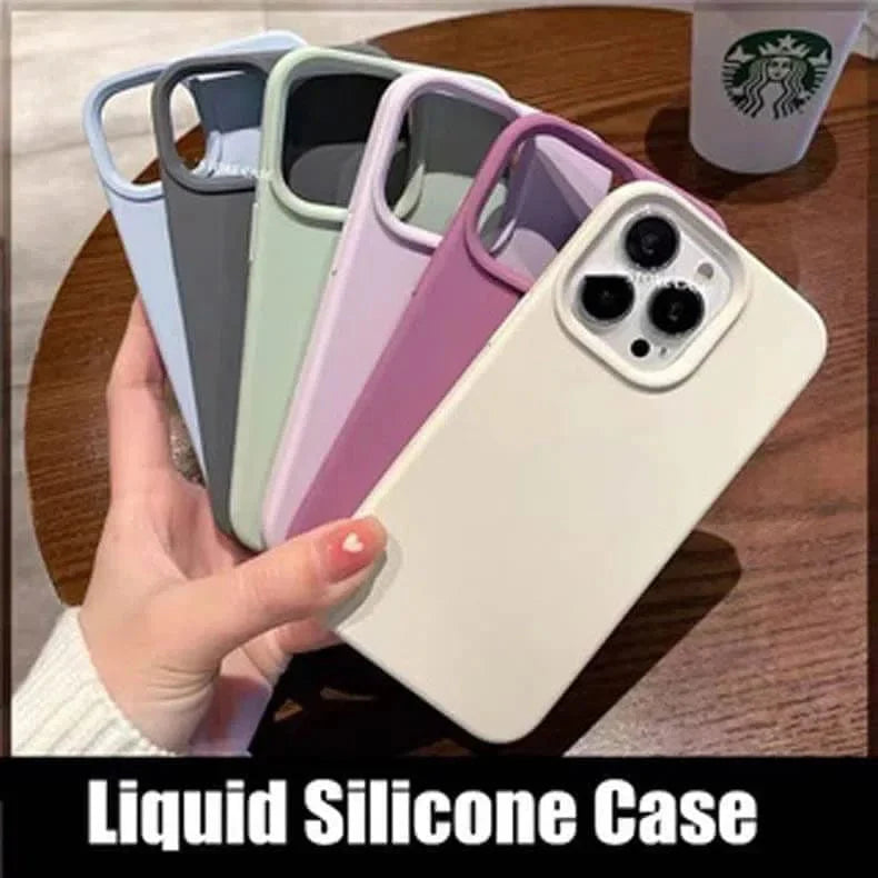 Liquid Silicone Fit Soft Phone Back Case for Apple iPhone 15 Series