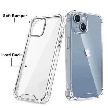 Shockproof Transparent Hard Phone Back Case for Apple iPhone